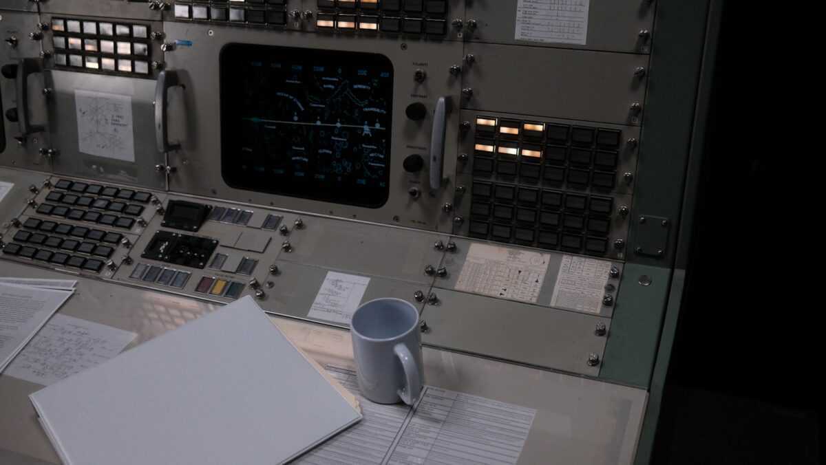 A view of a control room from above
